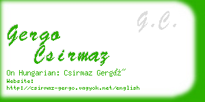 gergo csirmaz business card